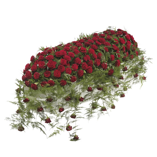 Kistbedekking Rode rozen